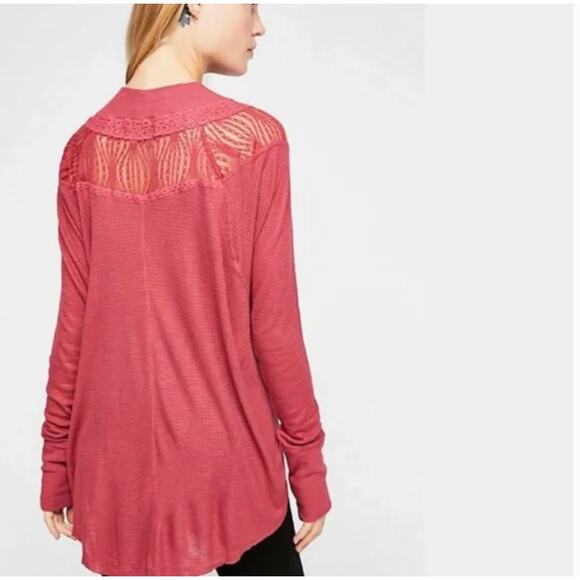 Free People We The Free Spring Valley Pink Tunic Top sz S - Picture 3 of 8